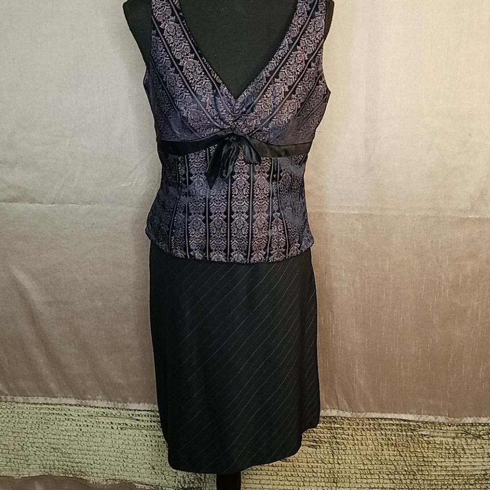 E BY ECI Women's Purple and Black 2PC. Suit